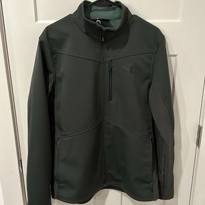Under Armour ColdGear Light Zip-up Rain Jacket Size L Green
